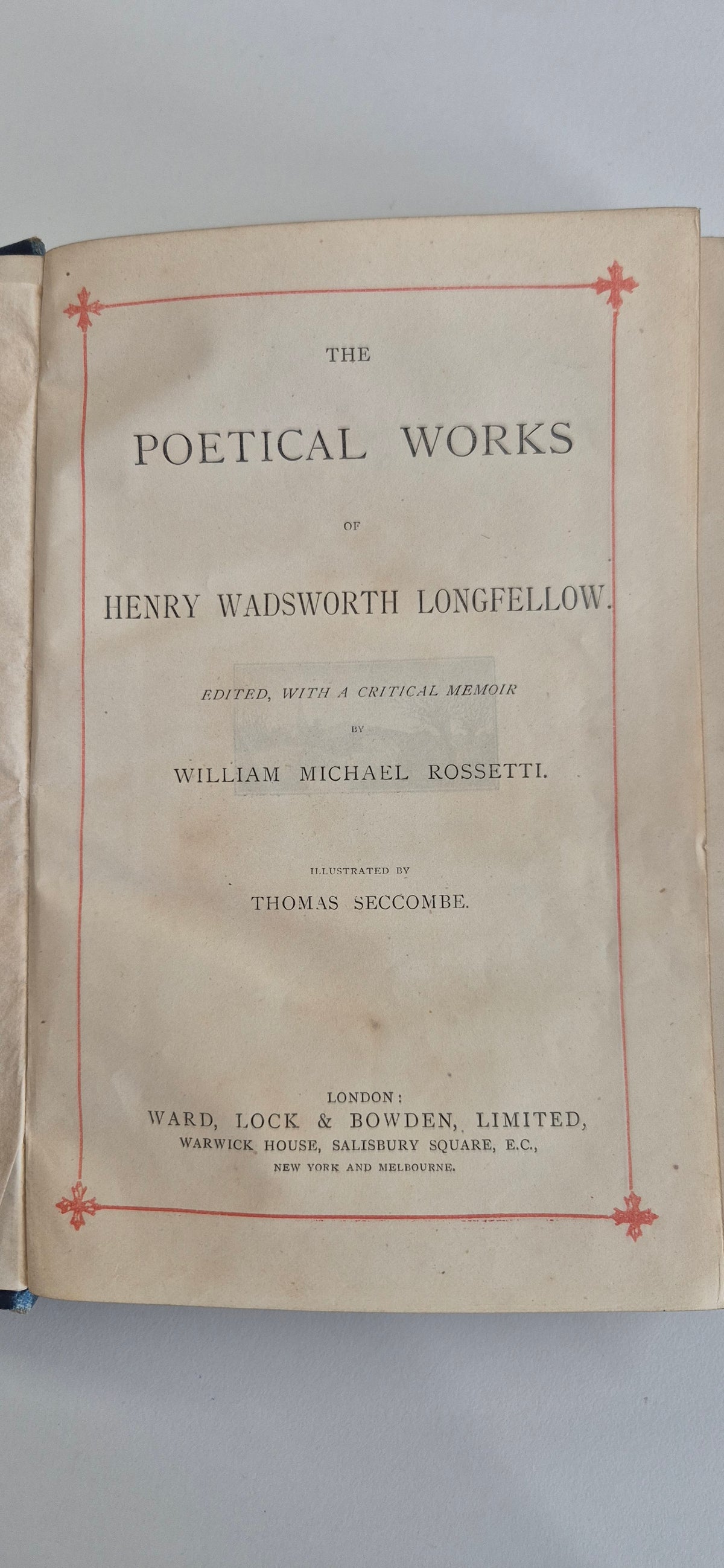 The Poetical Works of Henry Wadsworth Longfellow