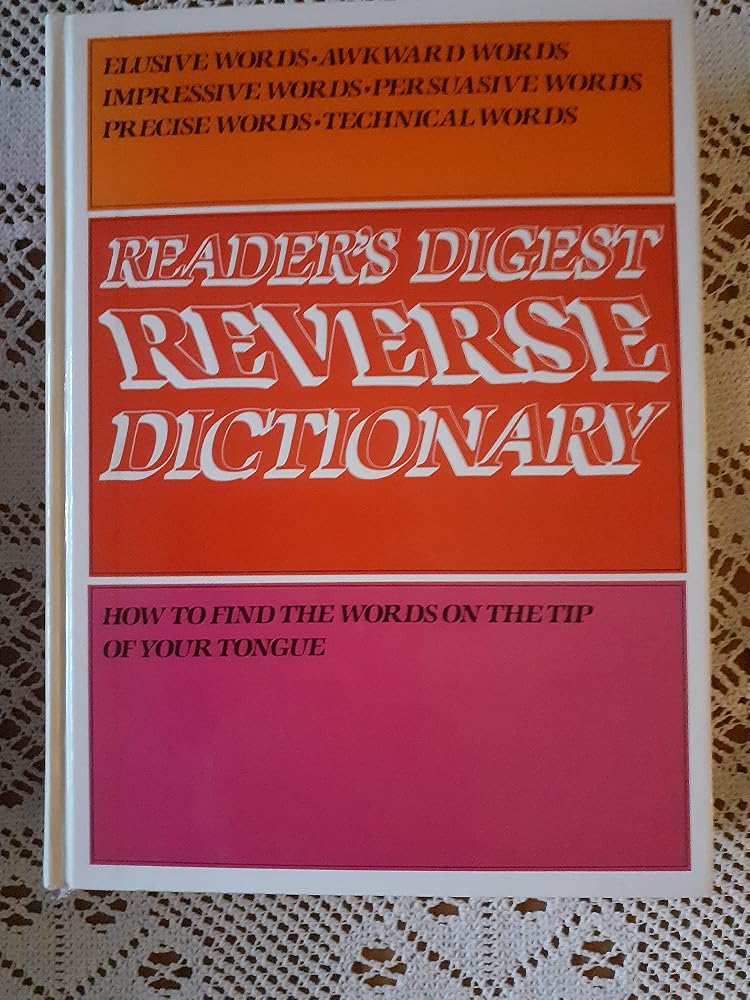 "Reader's Digest" Illustrated Reverse Dictionary cover image